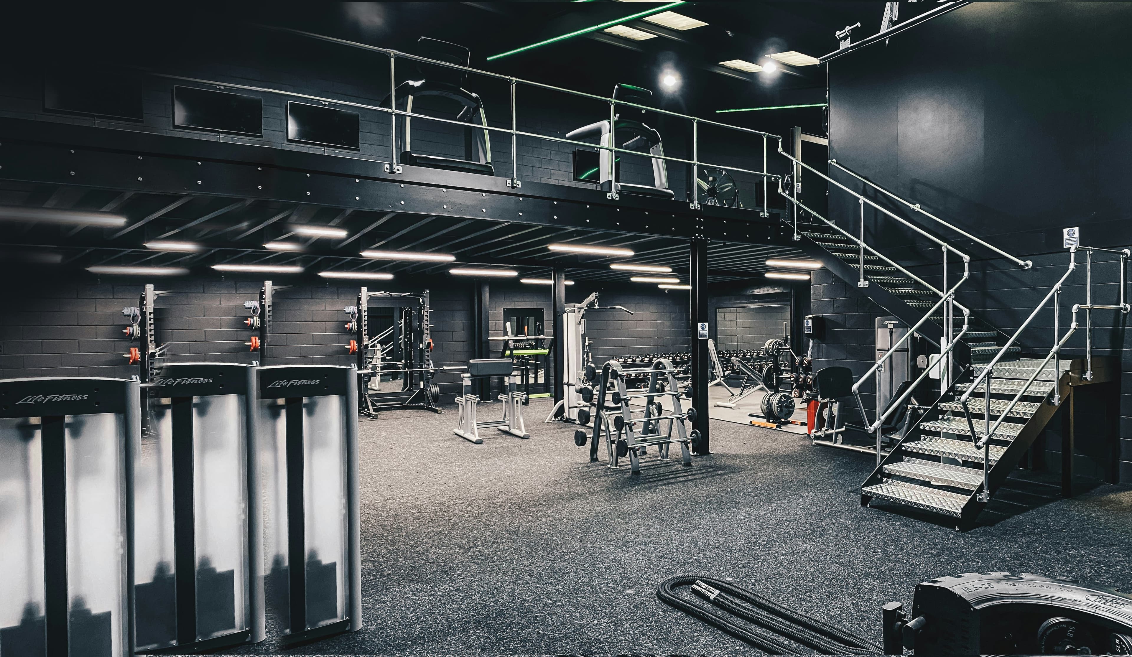 Gym floor with equipment background
